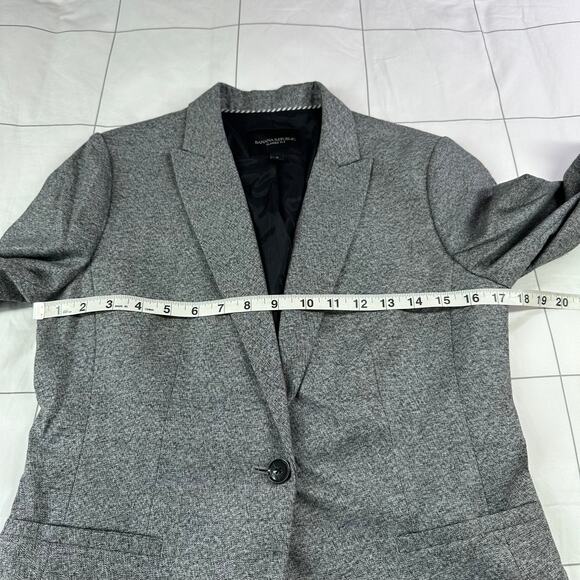 Banana Republic Blazer Womens 4 Gray Classic Fit Single Button Professional Work - Picture 7 of 10